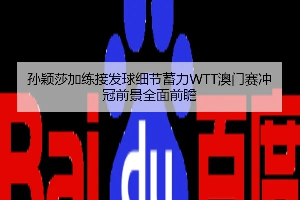 孙颖莎加练接发球细节蓄力WTT澳门赛冲冠前景全面前瞻